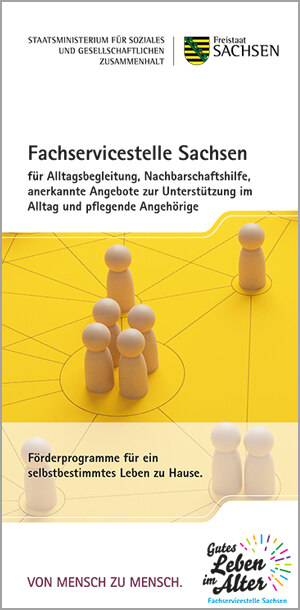 Titelbild des Faltblattes Fachservicestelle Sachsen