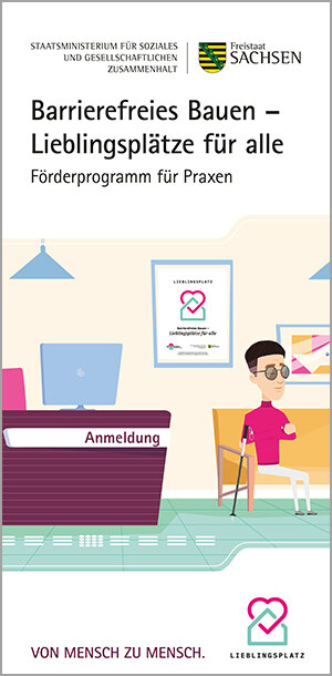 Titelbild des Flyers "Lieblingsplätze für alle - Investitionsprogramm für Praxen"