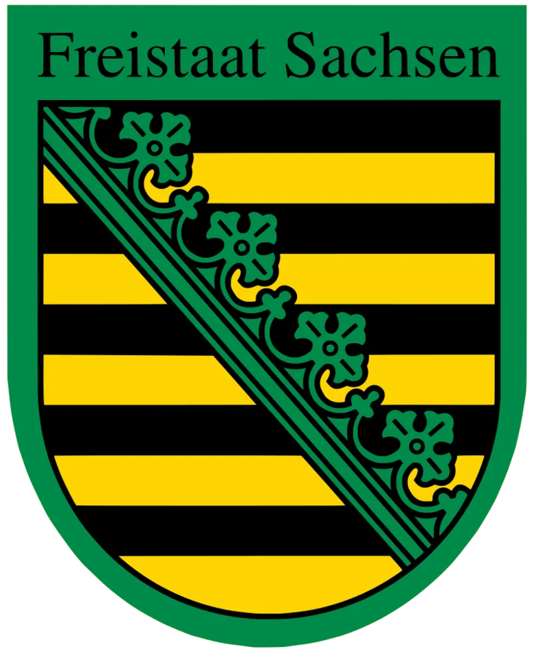 Das Wappen des Freistaats Sachsen