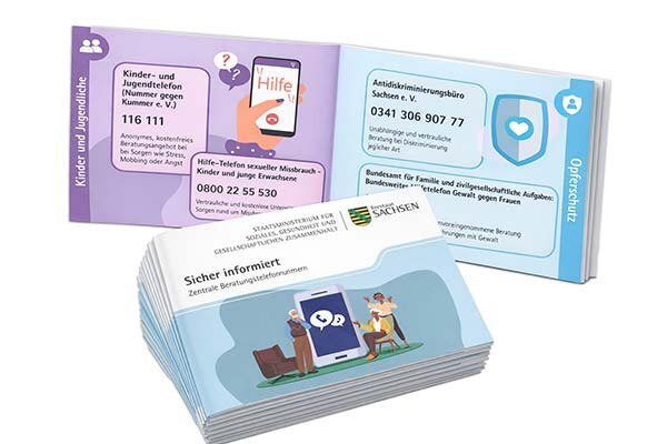 Illustration der Broschüre »Sicher informiert«