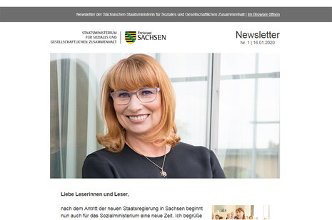 Screenshot des Newsletter-Kopfes